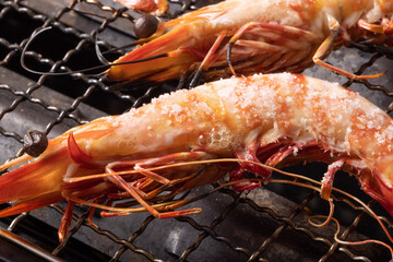 ［インドネシア産］天然　有頭海老の塩焼き
