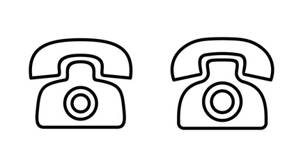 Telephone icon set. phone icon vector.