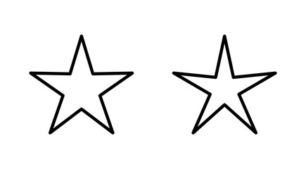 Star Icon set. rating icon vector. favourite star icon