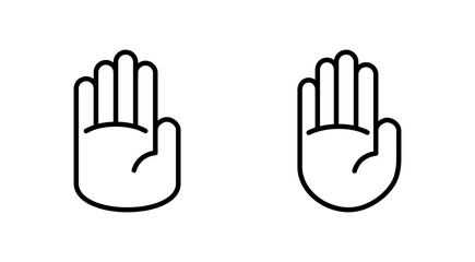 Hand icon set. hand vector icon, palm,click