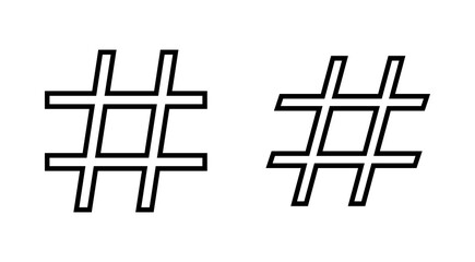 Hashtag icon set. hashtag symbol