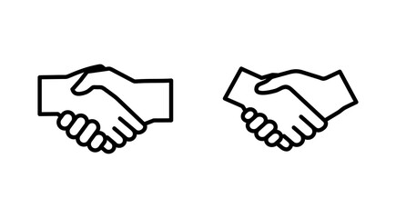 Handshake icon set. business handshake. contact agreement