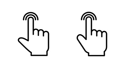 Hand click icon set. pointer icon vector. hand cursor icon vector