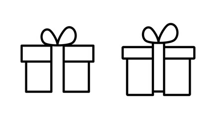 Gift icon set. gift vector icon. birthday gift