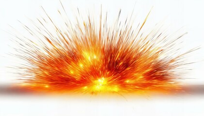 Fototapeta premium Explosion on a white background