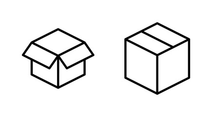 Box icon set. box vector icon, package, parcel