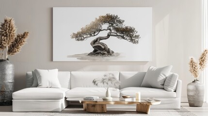  Japan bonsai tree abstract art