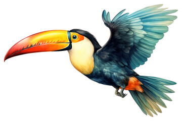 PNG Toco toucan flying bird animal beak.