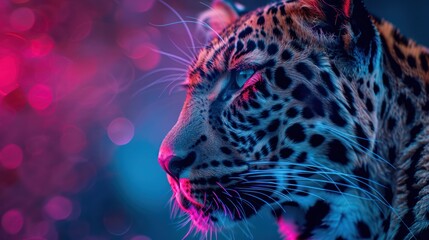 Cheetah in Neon Pink Colors