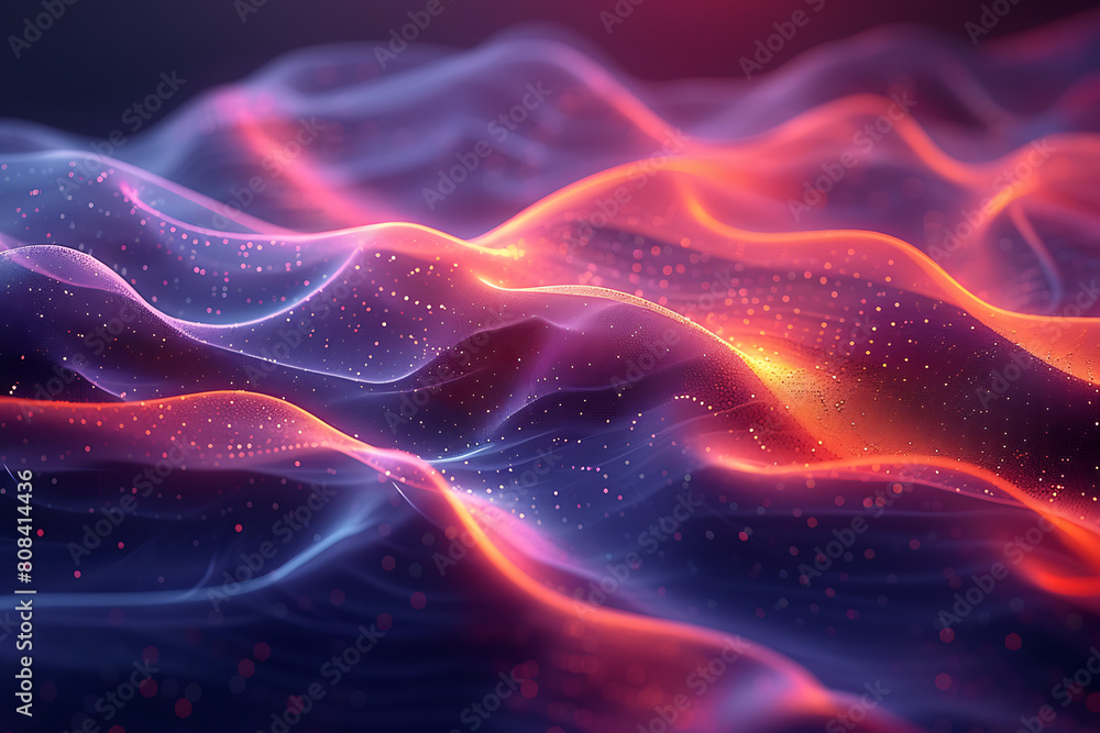 Poster abstract background with dark red, purple, and orange lines, creating a dynamic and vibrant design