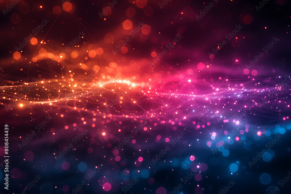 Poster abstract background with dark red, purple, and orange lines, creating a dynamic and vibrant design