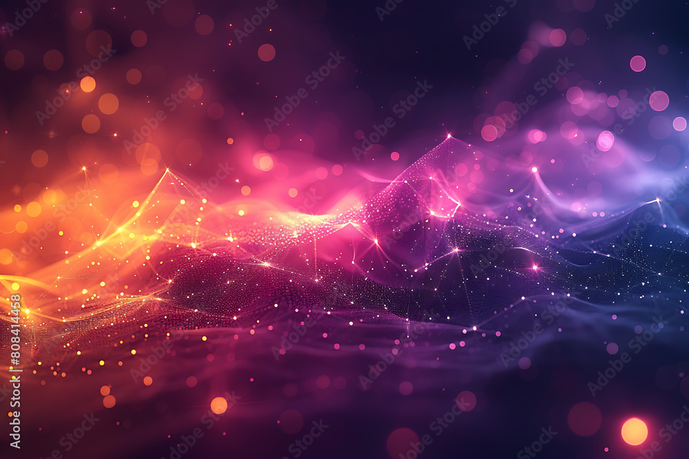 Poster abstract background with dark red, purple, and orange lines, creating a dynamic and vibrant design