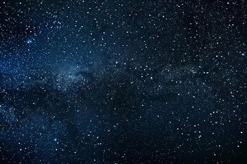 Naklejka premium Dark night sky with scattered stars, perfect for backgrounds in space or astronomythemed designs