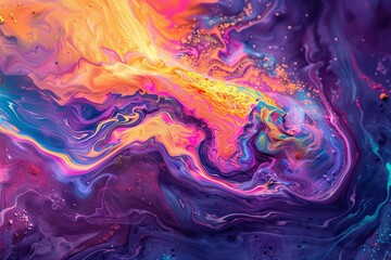 Detailed and colorful digital art in a fluid form