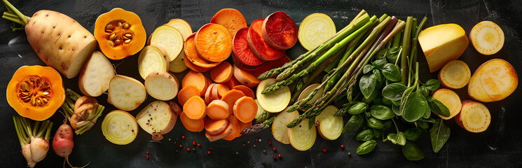 Colorful Variety of Vegetable Chunks