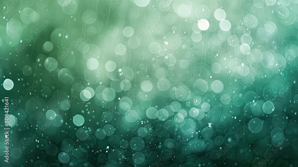 Aufkleber a green background with many small circles. the circles are of different sizes and are scattered thr