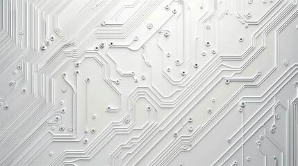 Elegant white circuit design background, symbolizing clean and sophisticated technology infrastructure