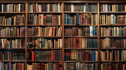 Library full of bookshelf wallpaper