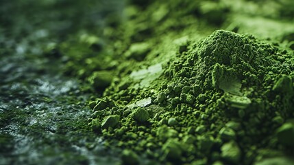 Obraz premium Heap of green matcha powder