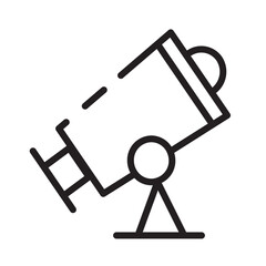 Research Science Space Line Icon