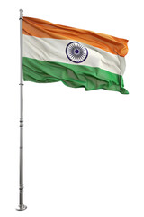 india Flag on Poles, no background, PNG image