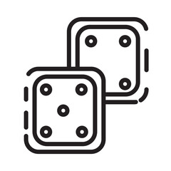 Casino Dice Gambler Line Icon