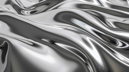 Chrome Metal Wave Background