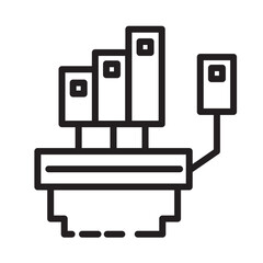 Hand Machine Robotic Line Icon