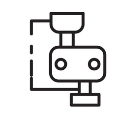 Machinery Robot Technology Line Icon