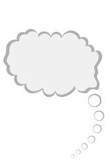 Thought cloud bubble grey business vector icon image