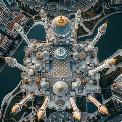 Mosque complex from Birds eyes