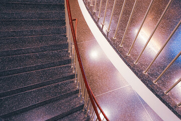 High angle view of a staircase