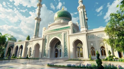 Fototapeta premium Mosque complex from Birds eyes