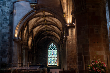 Obraz premium Interior of St Giles' Cathedral (High Kirk of Edinburgh), the Church of Scotland in Edinburgh, United Kingdom
