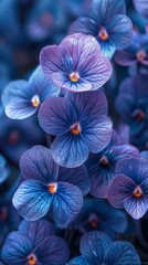 Blooming lilies of the valley under macro lens, beautiful scenery, conservation, countryside, vitality, Mother's Day, high resolution, high quality, "Vibrant Purple Violets Blooming in Countryside 