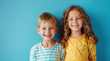 portrait smile Cute kids clean background
