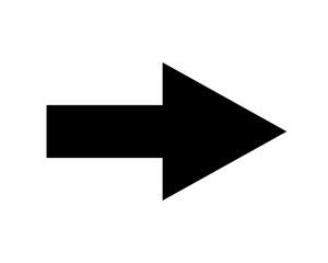 Short black arrow sign isolated on transparent background - Vector illustration icon