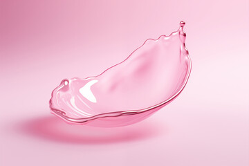 "ピンクの水飛沫とアブストラクトな流動性."
