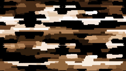 Seamless Colorful Tiger Camo Pattern