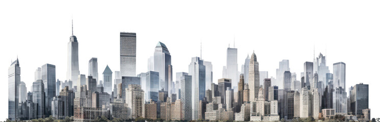 Obraz premium PNG City scape architecture metropolis skyscraper.