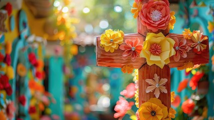 Greeting Card and Banner Design for Social Media or Educational Purpose of National Cross Day El Salvador Background