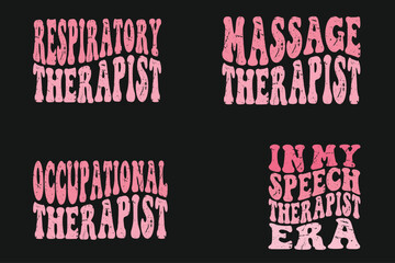 Respiratory Therapist, Massage Therapist, Occupational Therapist, In My Speech Therapist Era Retro T-shirt