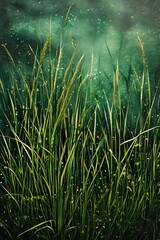 Green grass macro background shot