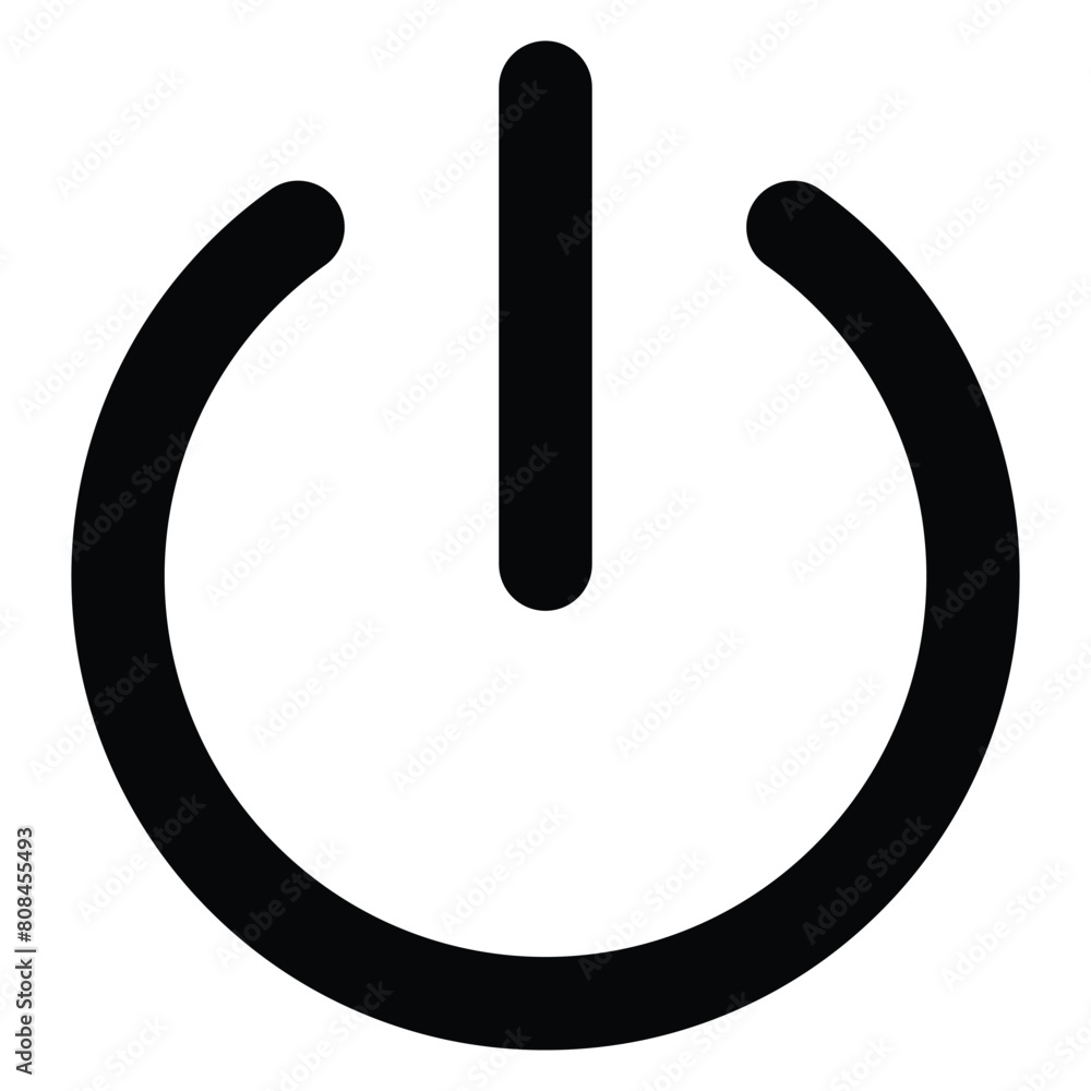 Aufkleber on off power button vector icon. switch on switch off icon. press start button sign. power on or tur