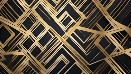 Deco patterns with geometric shapes and metallic f