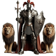 King with lions