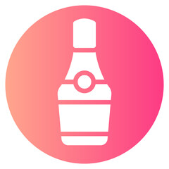wine bottle gradient icon