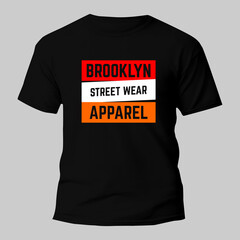 Brooklyn letter graphic mens t-shirt design, print, vector illustration