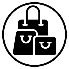 gift bag glyph icon