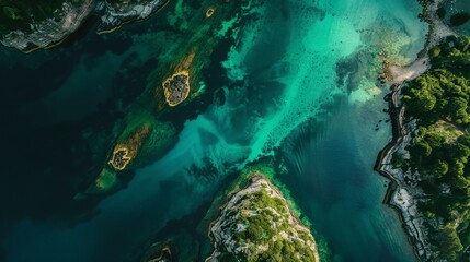 Nature's Patterns: Aerial Photography View of Shoals